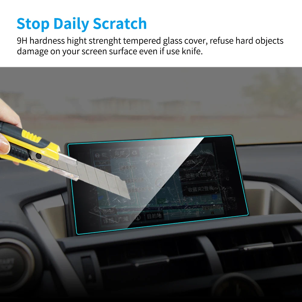 Car Screen Protector for Lexus NX200 NX300 H NX200T NX Series Interior Car GPS Navigation Tempered Glass Screen Protective Film