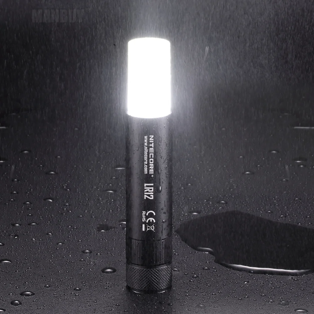 Хит продаж портативный фонарик Nitecore LR12 2 в 1 CREE XP L HD V6 LED 1000LMs без аккумулятора 18650