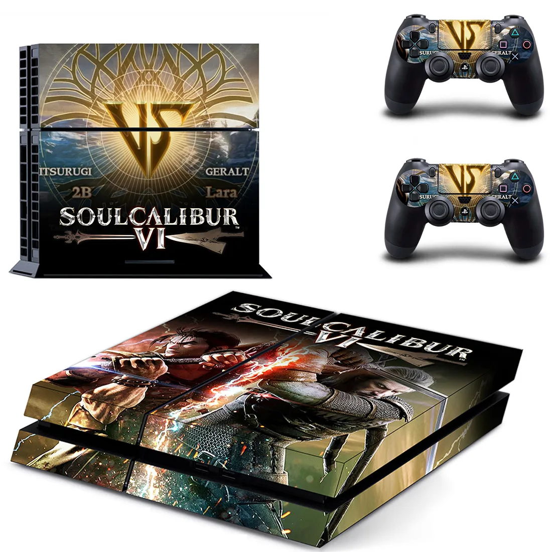 SoulCalibur VI стикер s Наклейка для PS4 PS 4 виниловая наклейка Play station 4 наклейки Pegatinas для консоли playstation 4 и 2 контроллера