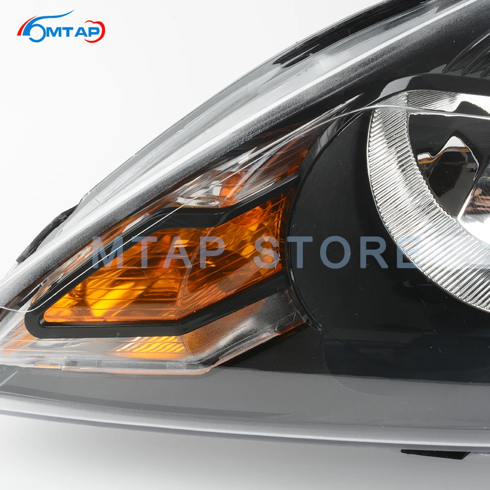 MTAP 2 шт. налобный светильник в сборе галогенный Черный Белый для Ford Focus MK2 2009 2010 2011 2012 2013 седан хэтчбек