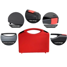 Коробка для хранения PP чехол для переноски Красный Жесткий Противоскользящий Контейнер Герметичный аппаратный Органайзер мини-инструмент портативный пыленепроницаемый защитный