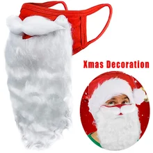 Masque de protection pour la barbe du père noël, pour adultes, unisexe, réutilisable, amusant, pour fête Cosplay, nouvelle décoration de noël