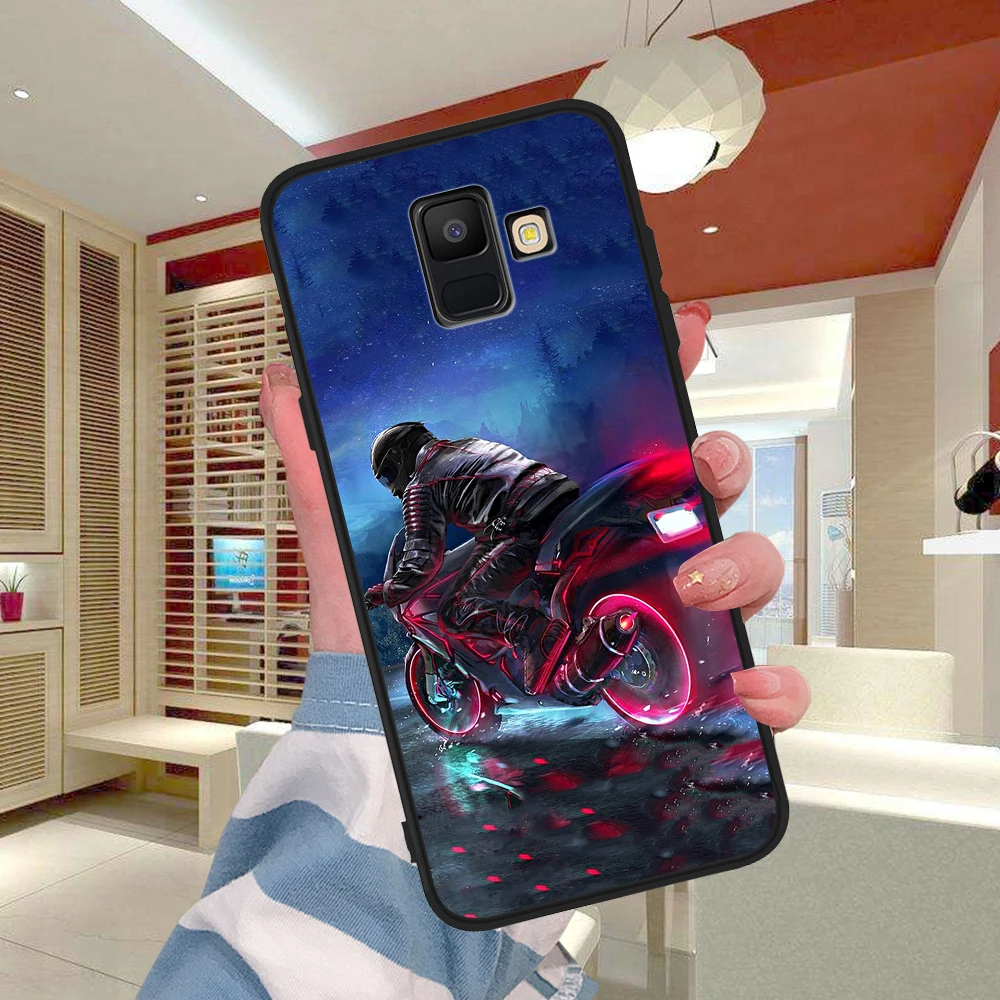 Мотоцикла класса люкс для samsung Galaxy A9 A8 A7 A6 A5 A3 J3 J4 J5 J6 J8 плюс M30 A40S A10 A20E чехол принципиально etui