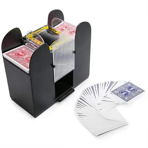 Board Game Automatic Poker Card Shuffler Wooden Electric Playing Shuffling Machine Gift Funny Family Game Party Club Accessory