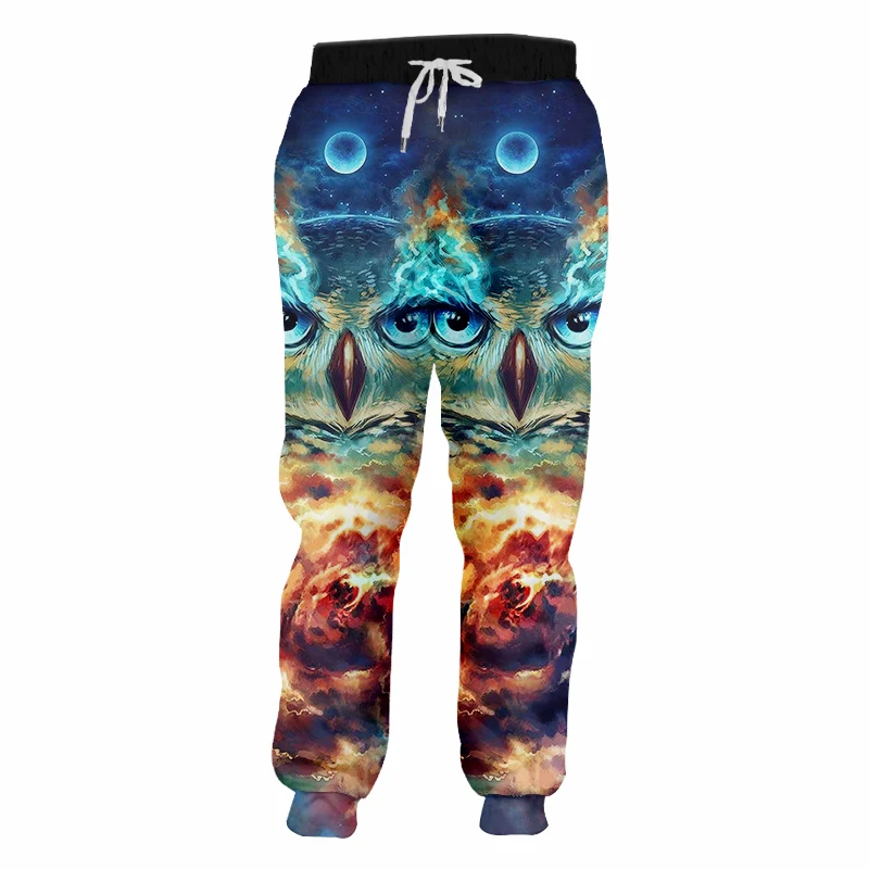 Owl CJLM унисекс хип хоп 3D Печатный сервис Oringial Сова на заказ Плюс Размер Sweatpantss Прямая поставка - Цвет: Owl