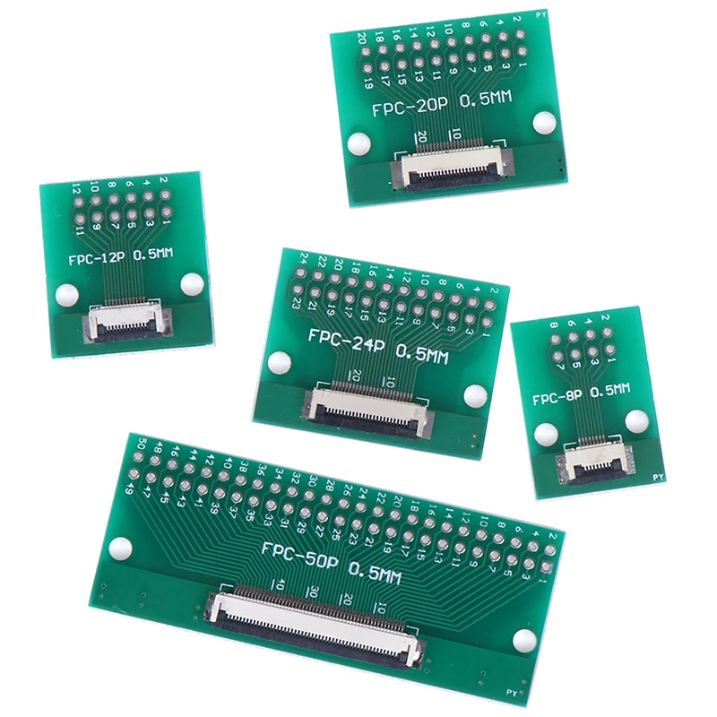 8 P/12 P/20 P/24 P/50Pin 0 5 мм FFC FPC для DIP 2 54 PCB конвертер плата адаптер розетка пластина