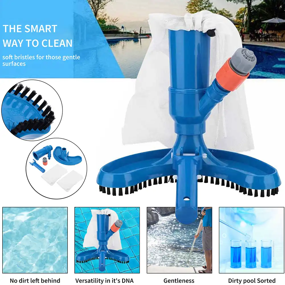 Swimming Pool /& Spa Pond Fountain Vacuum Brush Cleaner Cleaning Tool Kit New US