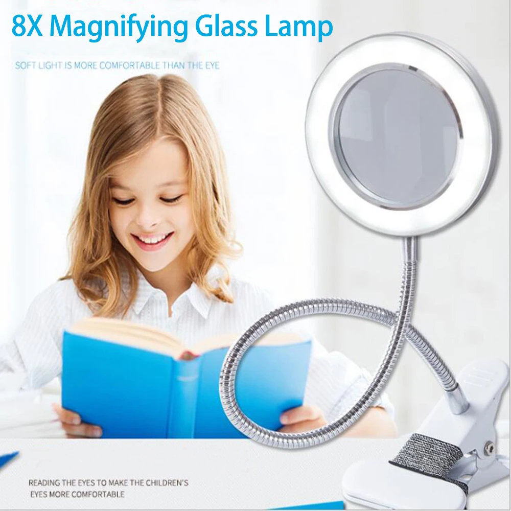 10X Magnifier Lamp Big Lens Flexible Rotation Desktop Magnifying Glass for  Soldering Iron Repair/Table Lamp/Skincare Beauty Tool - AliExpress