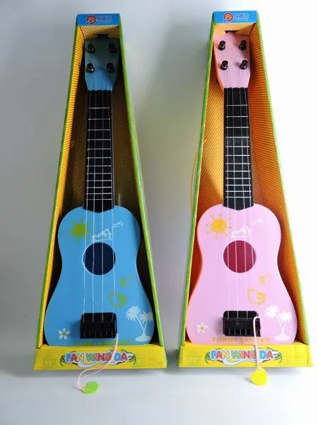 Burst Large Size New Style Double Color Guitar Children Music Guitar Violin Toy Manufacturers Direct Selling Taobao Hot Selling