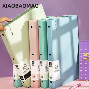 

A4 Morandi file bag 30 40 60 80 pages Data book Large capacity file folder portfolio Office stationery