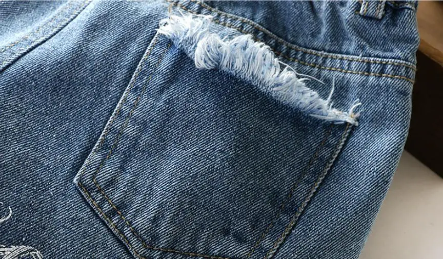 Детские джинсовые шорты для девочек коллекция 2019 года летние детские джинсы с