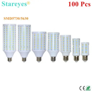 100 개 E27 E14 B22 SMD 5630 5730 24 42 60 75 90 120 150 LED 옥수수 전구 스포트 라이트 램프, LED 드롭라이트 옥수수 조명