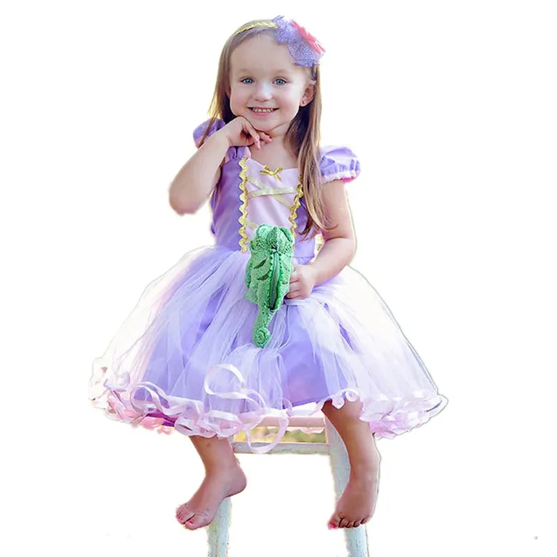 2 Платье для маленьких девочек фиолетовое платье принцессы на Хэллоуин, костюм Софии для костюмированной вечеринки на день рождения - Цвет: 2