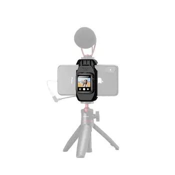 

Ulanzi ST-09 Selfie Vlog Phone Clip for iPhone for Apple Watch Series 5 Cold Shoe Tripod Mount Holder LED Light Microphone