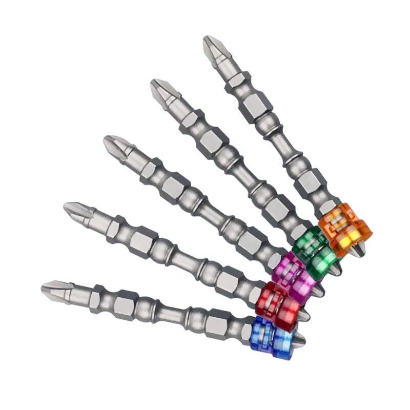 5pcs double head 5 шт. 65 мм гипсокартон отвёртка для гипсокартона биты 1/" шестигранный хвостовик Магнитная отвертка бит Ph2 Phillips винтовой привод инструменты - Цвет: 5pcs double head