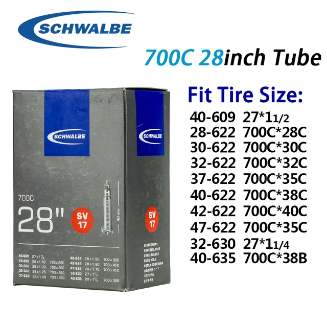 SCHWALBE 700C 28\" 40ｍｍインナーチューブ SV 15 24個 楽天市場】シュワルベ チューブ 700x18-28C 仏式40mm 15SV