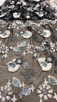 

top quality Modern design French net lace fabric African Flower mul ti color embroidery tulle lace fabric for ladies dress