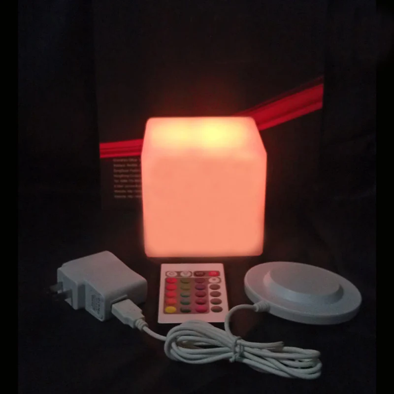 

Small size 10cm led cube holiday lighting LED table lamp Waterproof led cube in swimming pool free shipping 2pcs/lot