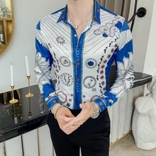 Формальные Рубашки с длинным рукавом для мужчин, однотонные тонкие базовые рубашки с отложным воротником, деловые рубашки Camisas