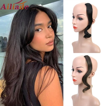 

AILIADE Side Bangs layered bangs Fringe Hair Synthetic Heat Resistant Natural Bangs Hair Piece for Women Clip In Hair Extensions