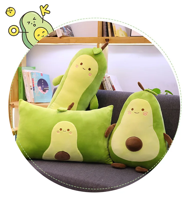Мультяшная игрушка авокадо, мягкая игрушка, подушка для дома, дивана, декоративная подушка с фруктами, подушка для детей на день рождения, игрушки для куклы, рождественский подарок