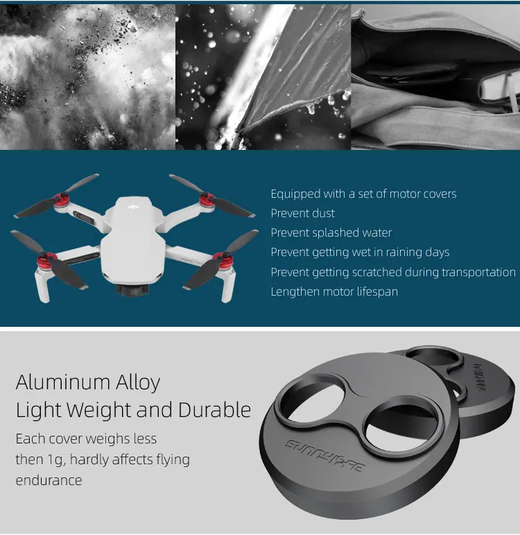 4 шт. DJI Mavic Mini крышка двигателя Mavic Mini АКСЕССУАРЫ Drone защита двигателя защита от пыли алюминиевая крышка