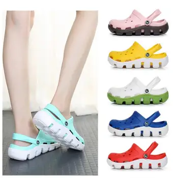 

CINESSD EVA Hollow Breathable Chaussure Femme Summer Shoes Women Slippers Ladies New Fashion Couple House Slippers Sandals Woman