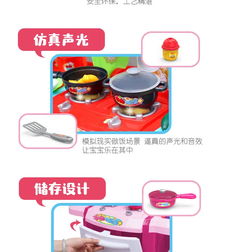 Игровой домик для маленькой девочки, игрушечная кухня, модель детской кухонной утвари, набор для приготовления пищи, для детей 3-6 лет, слайсер для детей 5-7 лет