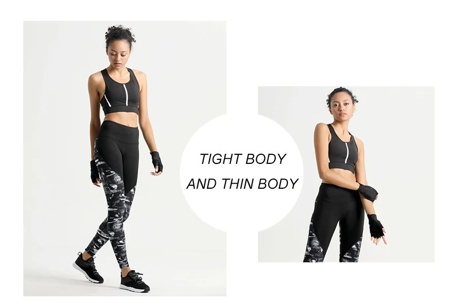Women'sTight высокая эластичность живот бедра быстросохнущие спортивные штаны для йоги черные чернила Печатные Фитнес Брюки