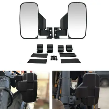 

UTV Side Mirror Rear View Mirrors 1.5'' 2'' Roll Fit For Yamaha Rhino Honda Pioneer Polaris Can Am Maverick Commander