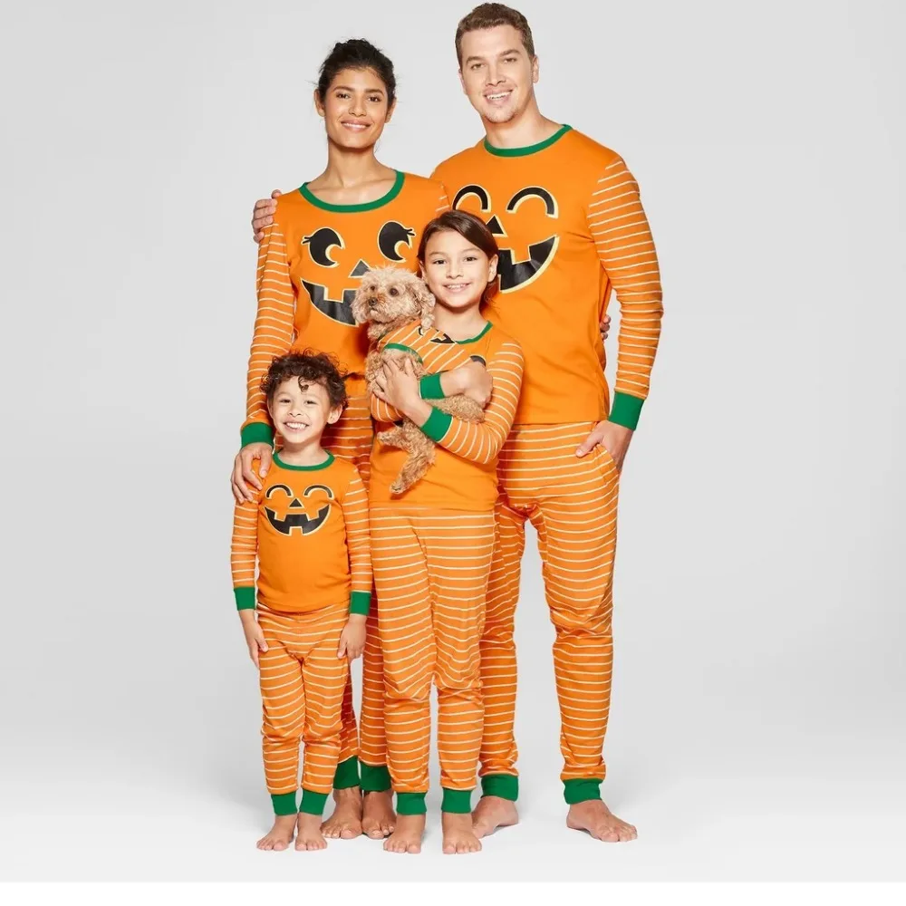 Passende Halloween-Pyjama-Sets für die Familie, Mutter, Vater, Tochter, Sohn, Nachtwäsche