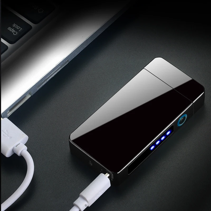 Электронная Зажигалка USB металлическая перезаряжаемая ветрозащитная беспламенная электрическая зажигалка плазменная зажигалка аксессуары для сигар