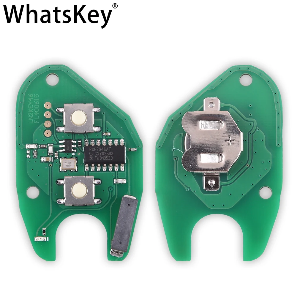 Пульт дистанционного управления WhatsKey с 2 кнопками 433 МГц чип ID46 PCF7946 для