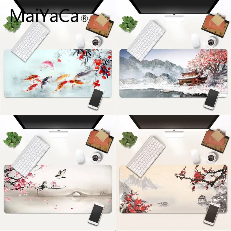 

Fantastic China style Unique Desktop Pad Game Mousepad Gaming Mouse Pad gamer Large Deak Mat Anti-Slip 70x30cm Comfort Mousemat