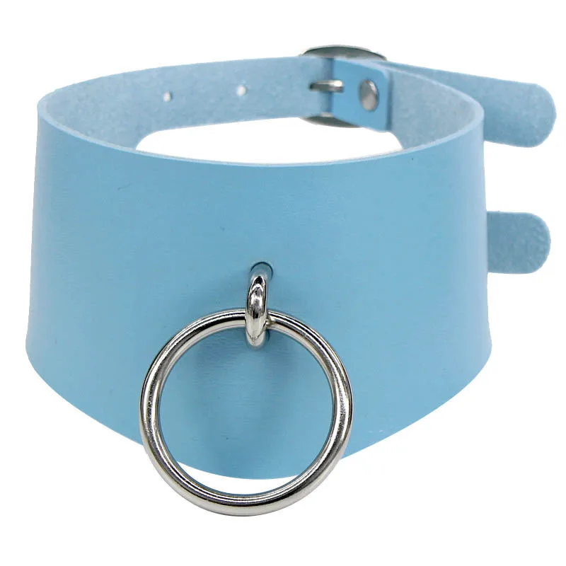 Punk Gothic Leder Choker Halskette Anhänger Gürtel Kragen Nackenband Goth Halskette Frauen Mädchen Rock Schmuck Geschenk 4