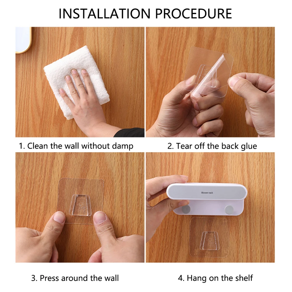 Wall-mounted Hair Dryer Holder Rack Organizer Bathroom Shelf Storage Tool Hairdryer Accessories hair dryer holder bathroom accessories