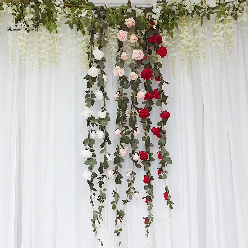 6pcs/set Wedding Centerpiece Beautiful colorful Artificial Flower Rose for decoration