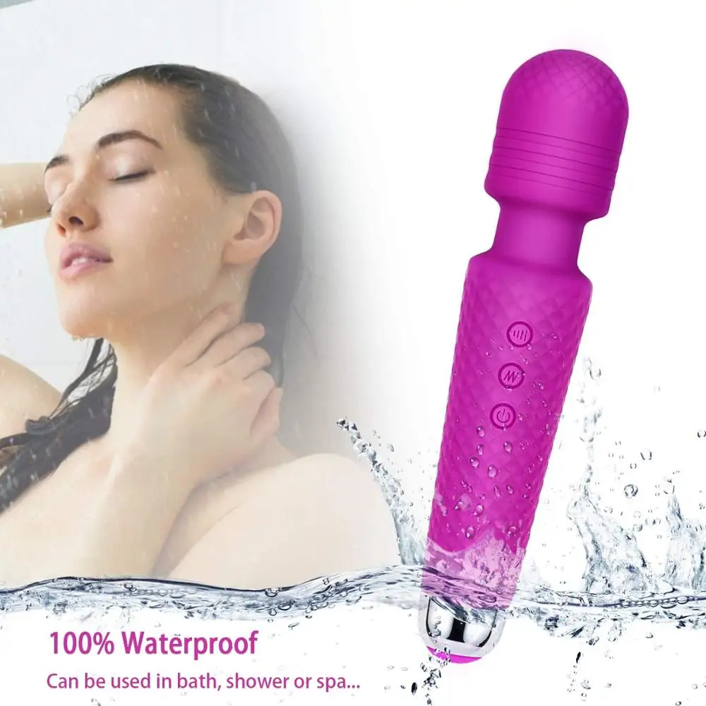 New Grid style silicone Massager Cordless chargeable Electric Vibrating Women Magic Multi Speed Neck Full Body Personal Massage