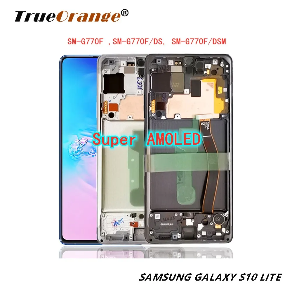 

AMOLED Screen For SAMSUNG Galaxy S10 Lite LCD G770F SM-G770F/DS Touch Digitizer Sensor Glass Assembly For S10 Lite Display
