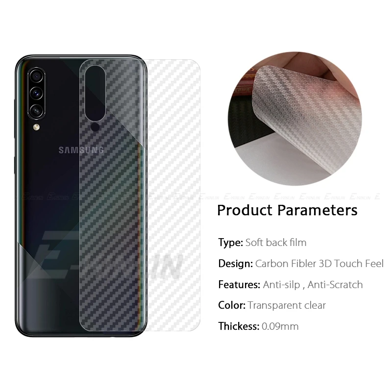 3D углеродное волокно задняя крышка протектор экрана для samsung Galaxy A30s A20s A10s A50s A70s A20e наклейка защитная пленка не стекло