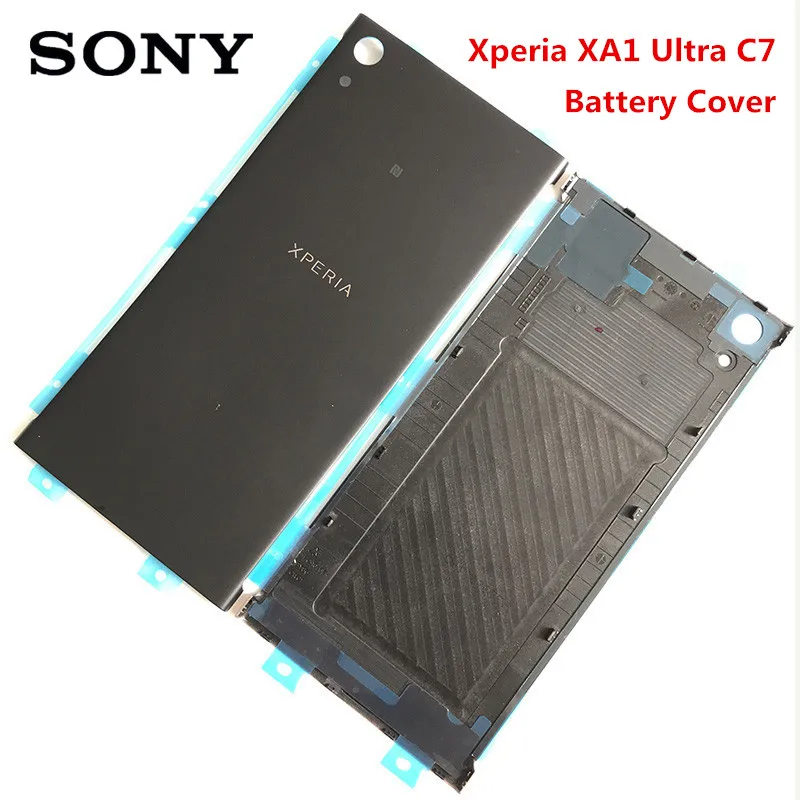 100% Оригинальный SONY XPERIA XA1 Ultra C7 G3221 G3226 пластиковый корпус задняя крышка батареи