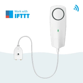 

IFTTT WIFI Liquid Leak Sensor Wireless Water Level Detector Leakage Overflow Buzzer Tuya Smart Life APP Push Alarm Alerts