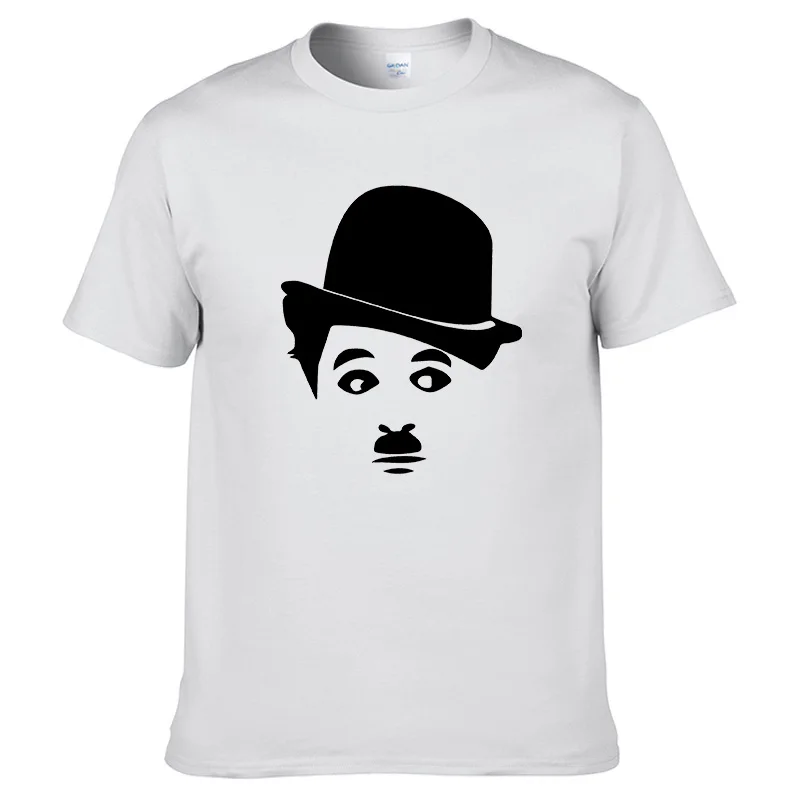 1 Классическая забавная Футболка с принтом Chaplin в стиле Харадзюку, летняя модная мужская уличная одежда в стиле хип-хоп с коротким рукавом, высокое качество, хлопок - Цвет: 1