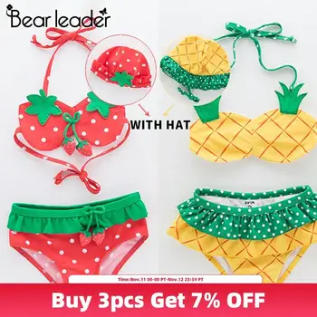 

Bear Leader Girls Clothing Set Cute Swimwear Kids Fashion Girl Fruit Toddler Swimming Set Bikini Swimsuit for Children Clothing