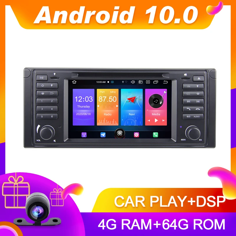 Android 10 0 4G RAM Автомобильный DVD стерео Авто радио GPS-навигация головное устройство