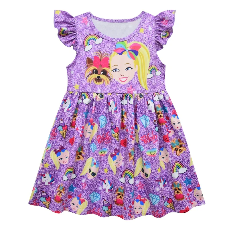 Платье для девочек без рукавов с единорогом JOJO Siwa трапециевидная детская одежда