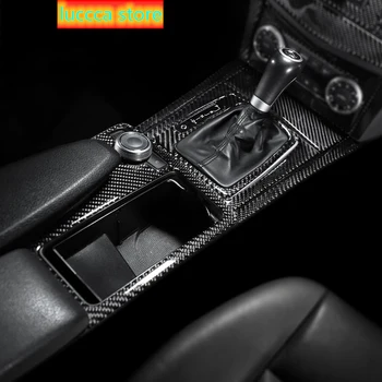 

Car Styling Inner Center Console Gear Shift Box Sequin Water Cup Holder Cover Trim strip Sticker For Mercedes Benz C class W204