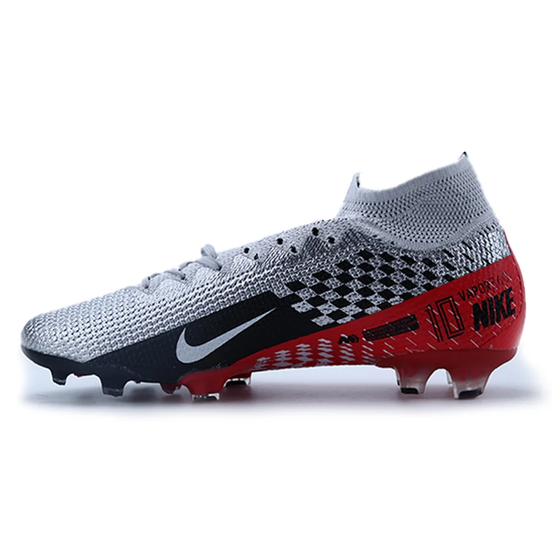 NIKE VAPOR 13 ELITE FG футбольные кроссовки Superfly 7 кроссовки мужские тренировочные футбольные кроссовки дышащие нескользящие легкие удобные - Цвет: orange and grey