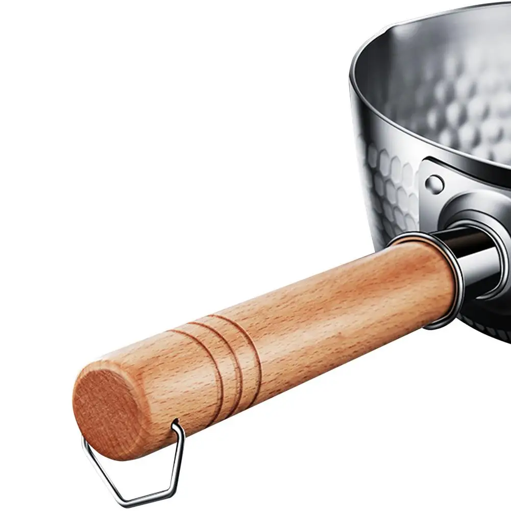 Japanese Saucepan Non-Stick Stainless Steel Milk Pots Soup Pot Kitchen Cooking Pan With Wooden Handle Cookware 20Cm 10 Japanese Saucepan Non-Stick Stainless Steel Milk Pots Soup Pot Kitchen Cooking Pan With Wooden Handle Cookware 20Cm