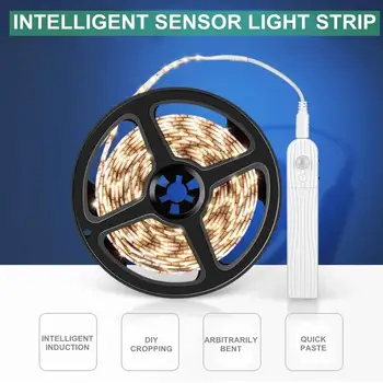 

Flexible LED Strip Waterproof 1M 2M 3Meter Battery Powered with Auto & Manual 2 Switch Mode for Bedroom Kitchen Cabinet Closet